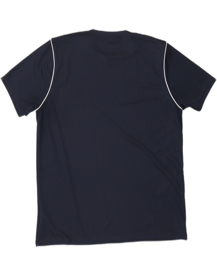 Nike Mens Dri Fit Slim Fit T-Shirt Top XL Navy Blue Polyester