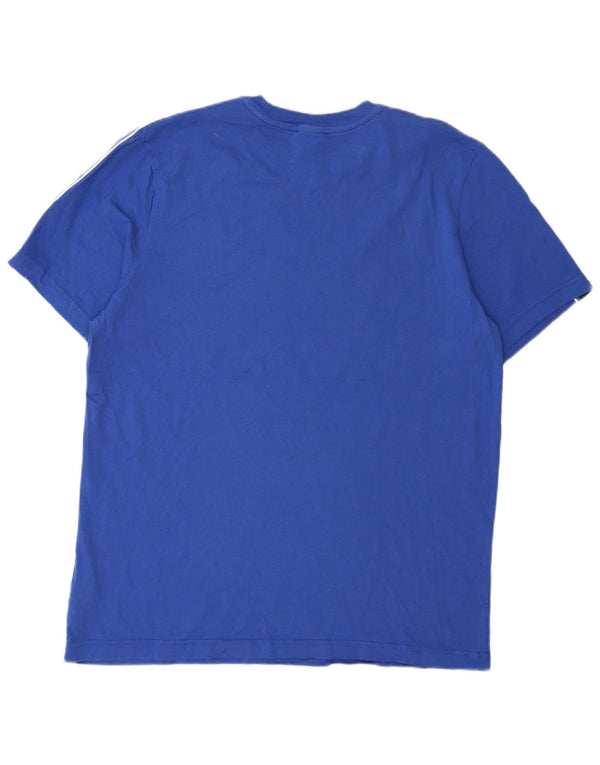 Nike Mens Graphic T-Shirt Top Large Blue Colourblock Cotton