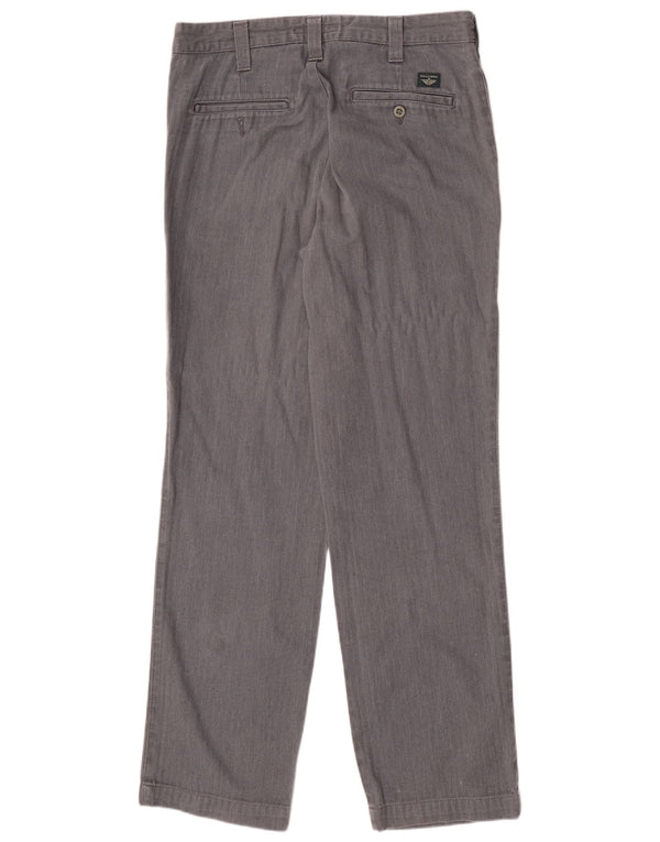 Dockers Mens Khakis Loose Fit Chino Trousers W32 L32 Grey Herringbone
