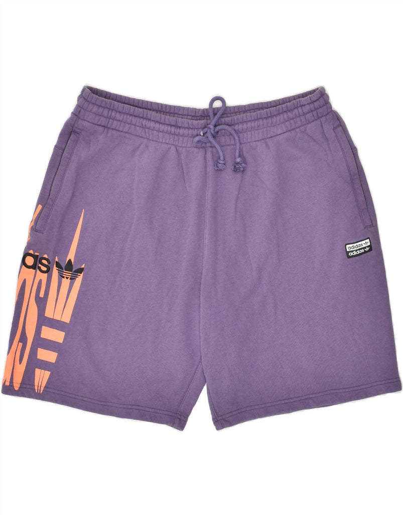 ADIDAS Mens Graphic Sport Shorts 2XL Purple | Vintage Adidas | Thrift | Second-Hand Adidas | Used Clothing | Messina Hembry 