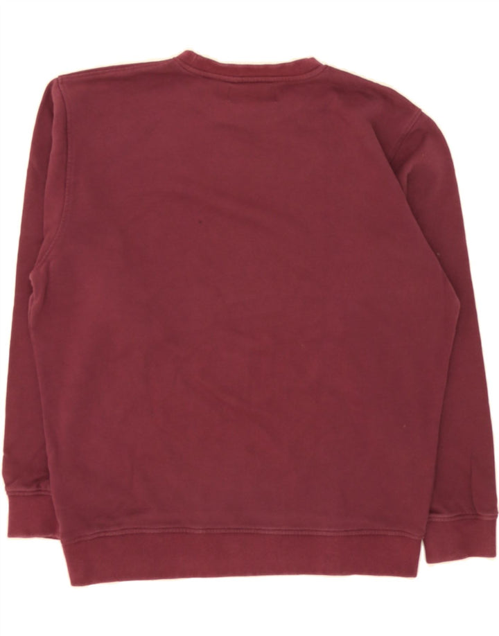 KAPPA Womens Graphic Oversized Sweatshirt Jumper UK 14 Medium Burgundy Vintage Kappa and Second-Hand Kappa from Messina Hembry 