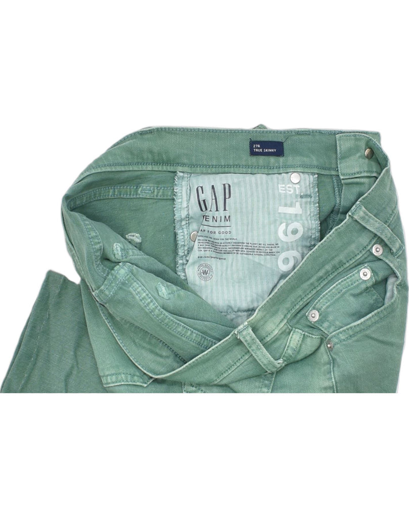 GAP Womens Skinny Jeans W27 L25 Green Cotton | Vintage | Thrift | Second-Hand | Used Clothing | Messina Hembry 