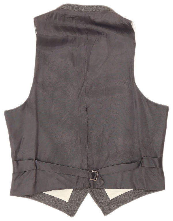 Vintage Mens Waistcoat Small Grey