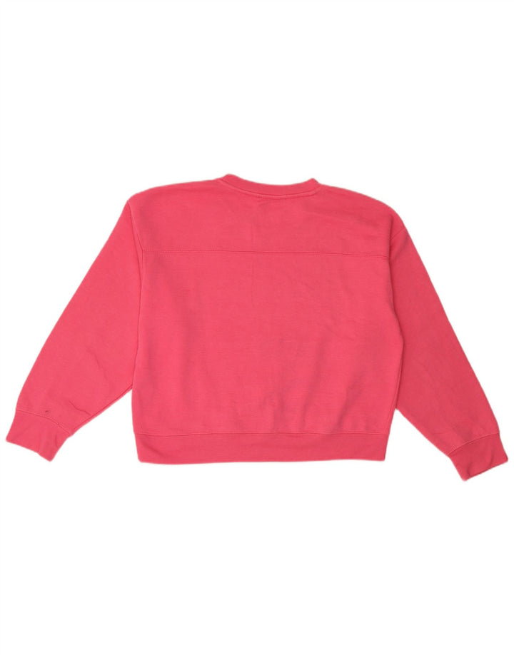 Zara Womens Sweatshirt Jumper UK 14 Medium Pink Polyester