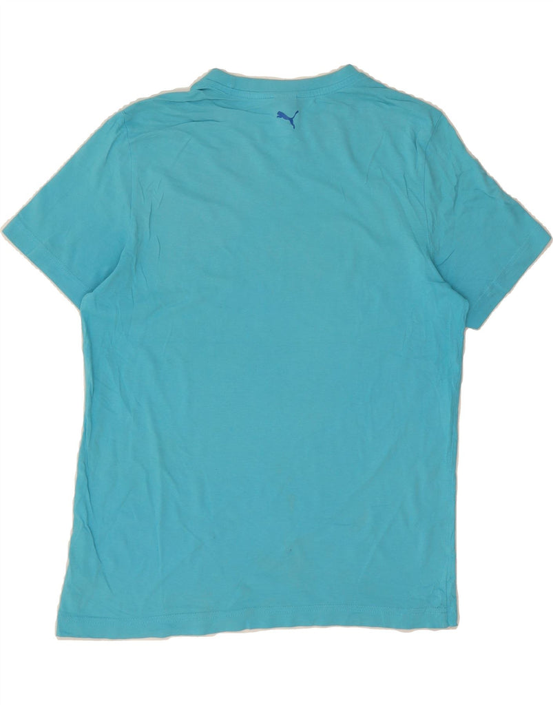 PUMA Boys Graphic T-Shirt Top 15-16 Years Blue Cotton Vintage Puma and Second-Hand Puma from Messina Hembry 