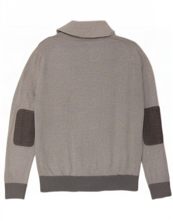Tommy Hilfiger Boys Shawl Neck Jumper Sweater 15-16 Years XL Grey Cotton