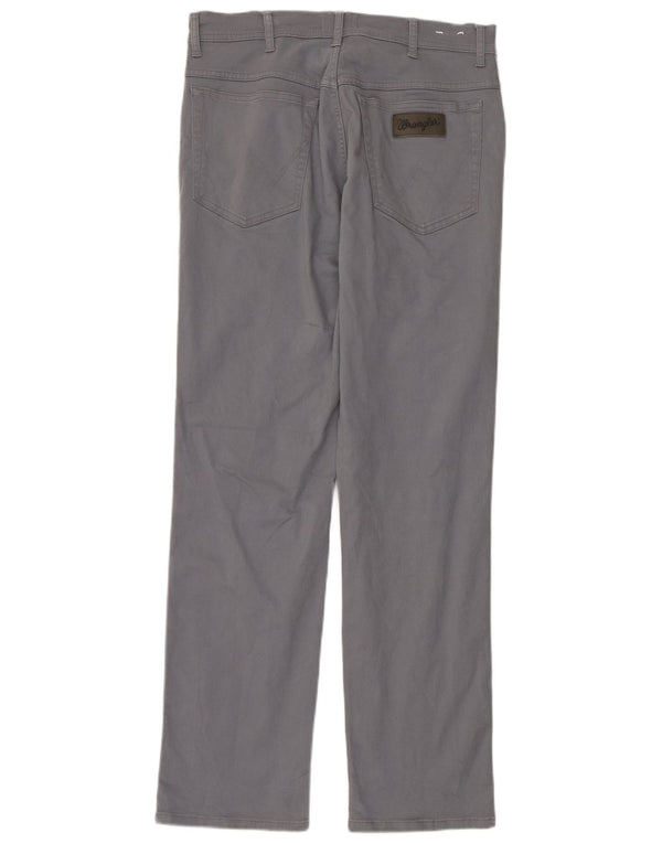 Wrangler Mens Texas Straight Casual Trousers W32 L32 Grey Cotton