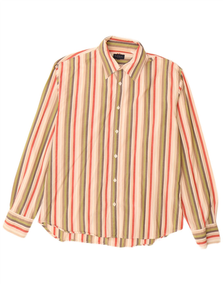 Paul Smith Mens Shirt Large Multicoloured Striped Cotton