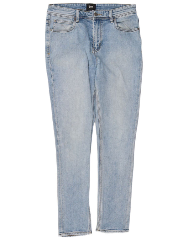 Lee Womens High Waist Skinny Jeans W30 L28 Blue Cotton