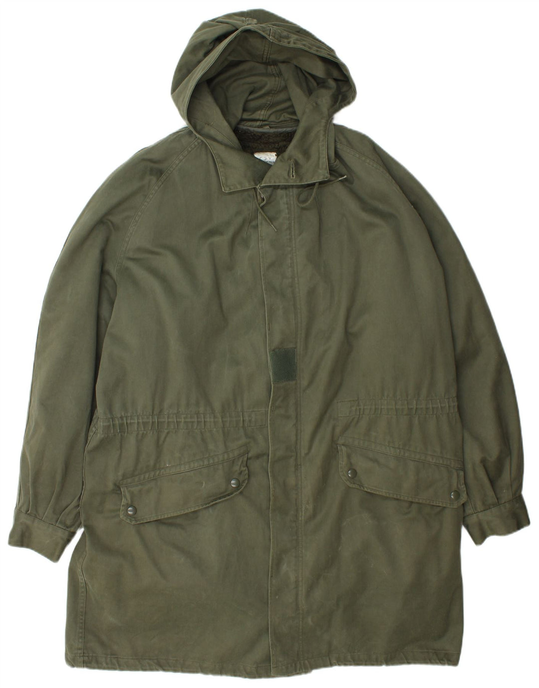 Vintage Mens Hooded Parka Jacket UK 40 Large Green