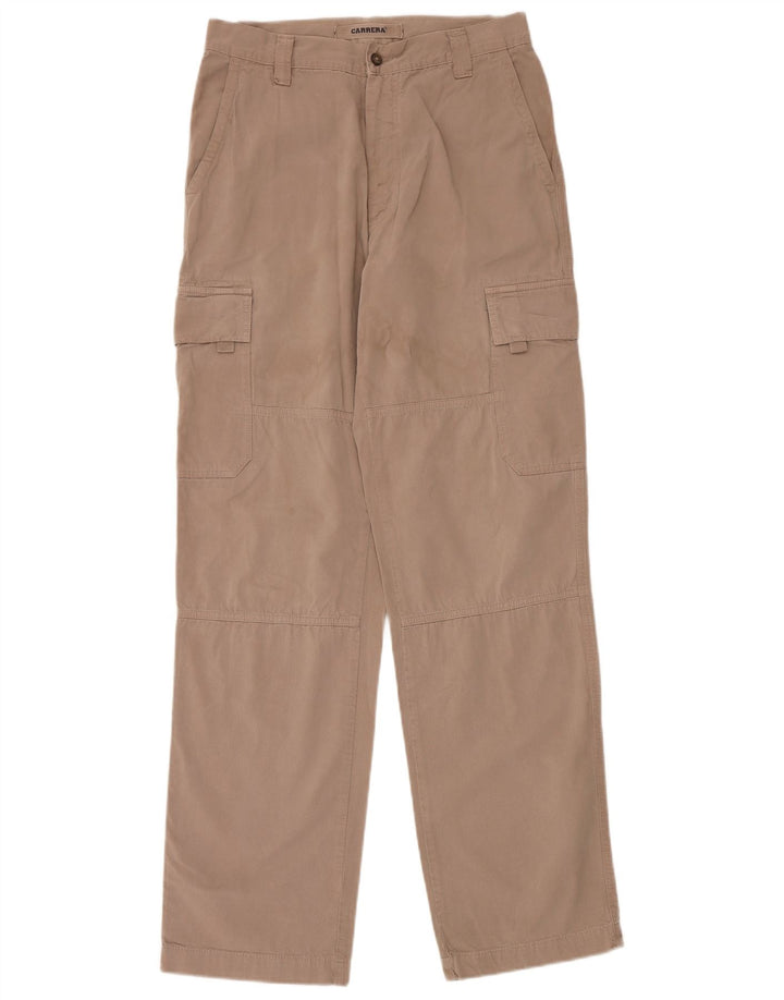 Carrera Mens Straight Cargo Trousers IT 48 Medium W30 L34 Beige Cotton
