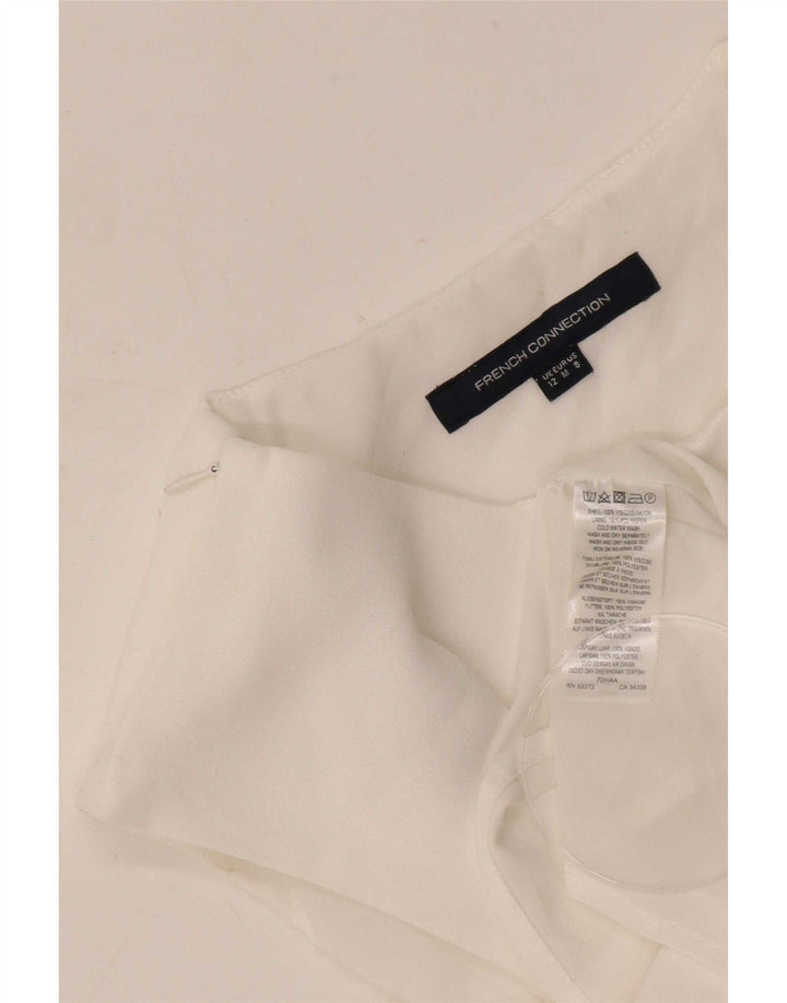 French Connection Womens Sleeveless Blouse Top UK 12 Medium White Viscose