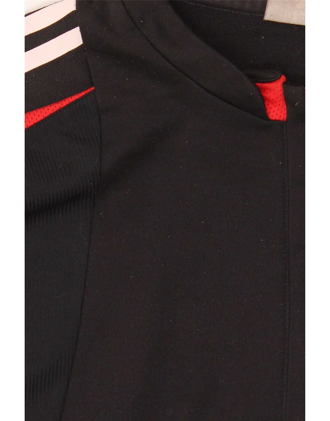 Adidas Mens Zip Neck Pullover Tracksuit Top Large Black Colourblock
