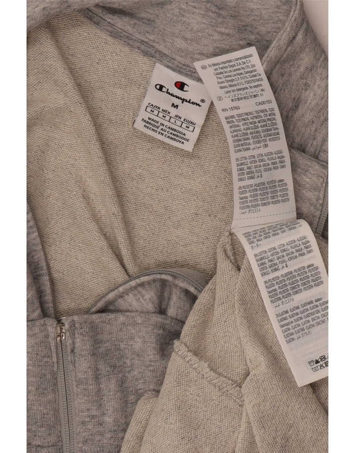 Champion Mens Tracksuit Top Jacket Medium Grey Flecked Cotton