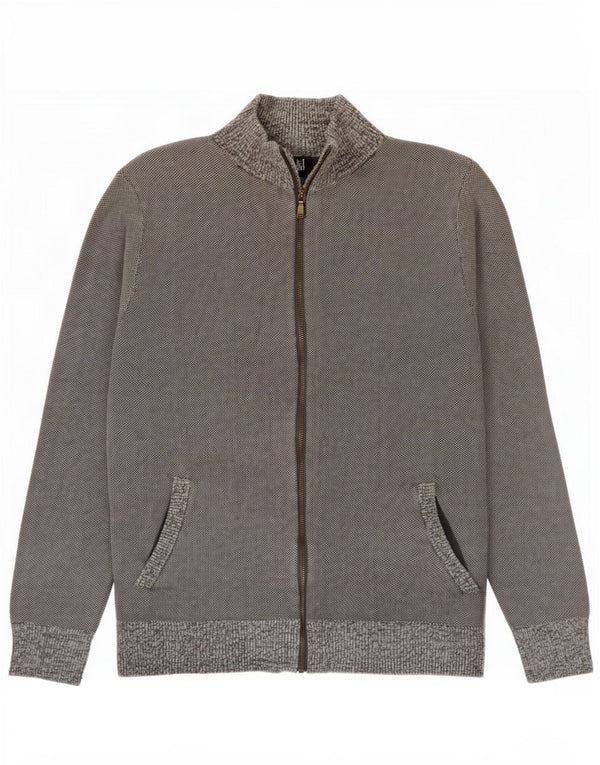 White Stuff Mens Cardigan Sweater Small Grey Cotton