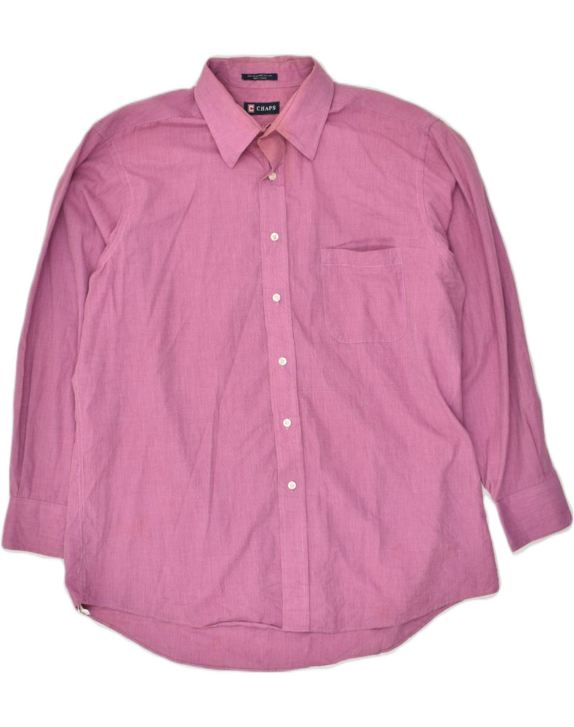 CHAPS Mens Shirt Size 16 1/2 32/33 Large Pink Cotton | Vintage Chaps | Thrift | Second-Hand Chaps | Used Clothing | Messina Hembry 