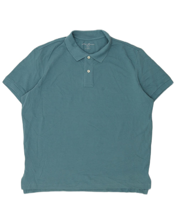 Eddie Bauer Mens Polo Shirt Large Blue Cotton