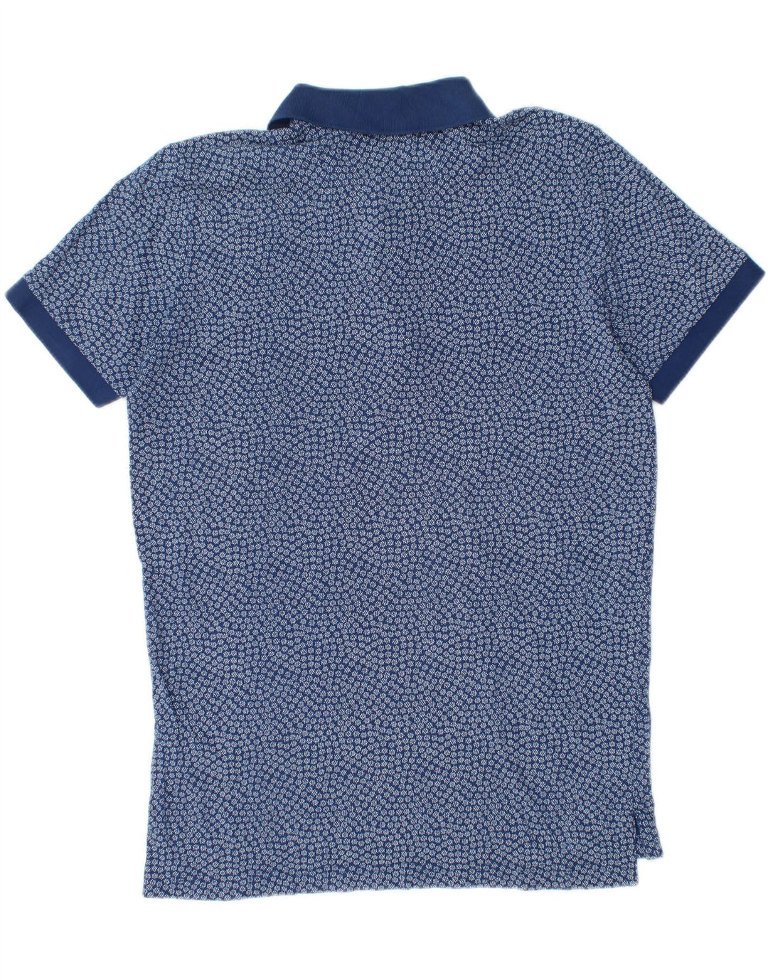 Brooks Brothers Mens Polo Shirt Medium Blue Floral Cotton