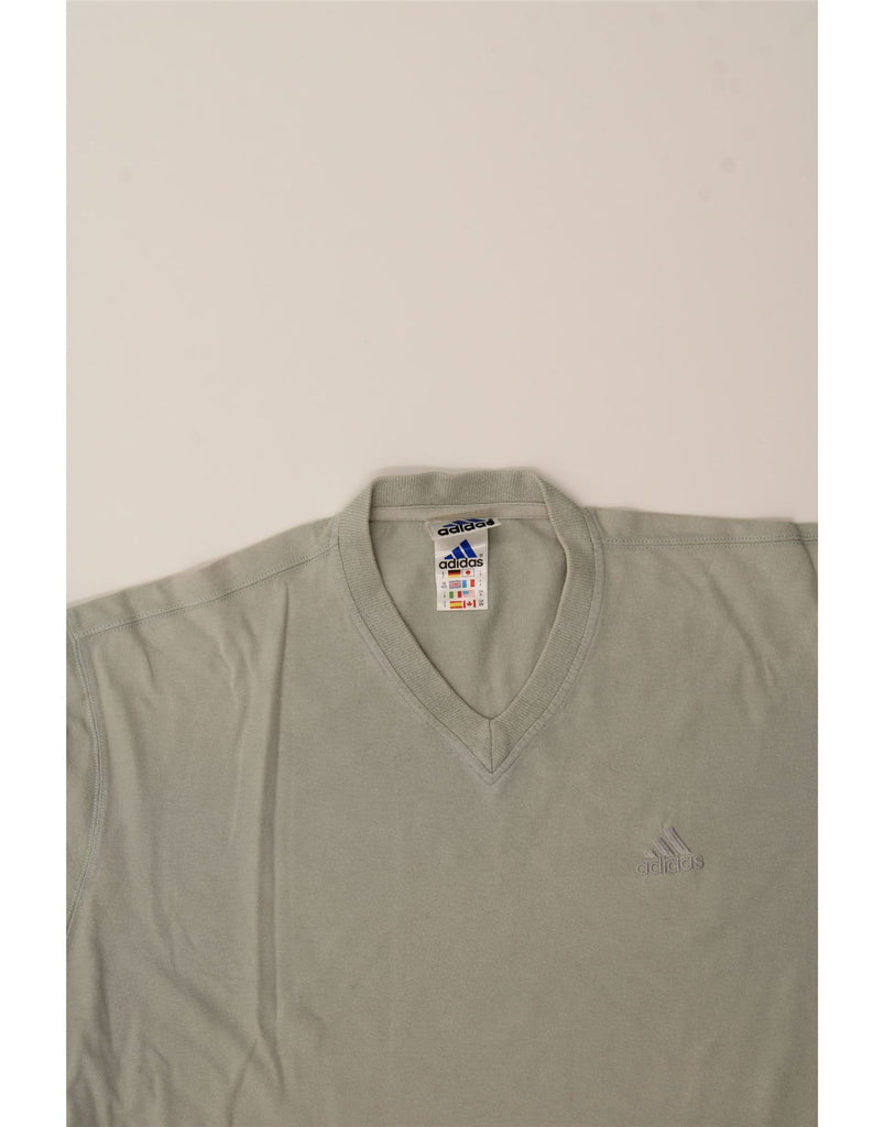 ADIDAS Mens T-Shirt Top UK 40/42 Medium Grey Vintage Adidas and Second-Hand Adidas from Messina Hembry 