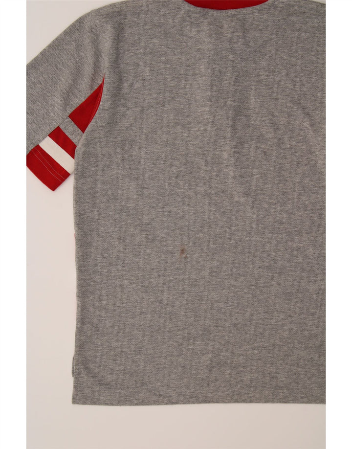 WRANGLER Boys Zip Neck T-Shirt Top 10-11 Years Medium Grey Colourblock Vintage Wrangler and Second-Hand Wrangler from Messina Hembry 