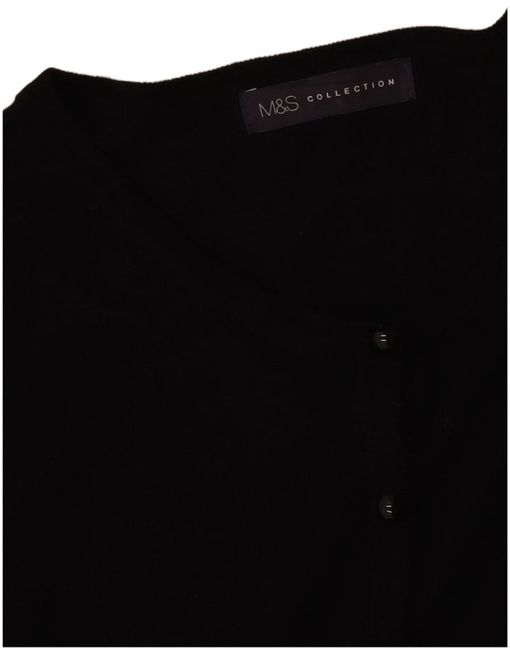 Marks & Spencer Womens Cardigan Sweater UK 14 Medium Black