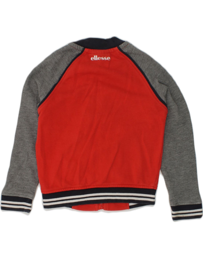 ELLESSE Boys Graphic Tracksuit Top Jacket 3-4 Years Red Colourblock Cotton | Vintage Ellesse | Thrift | Second-Hand Ellesse | Used Clothing | Messina Hembry 