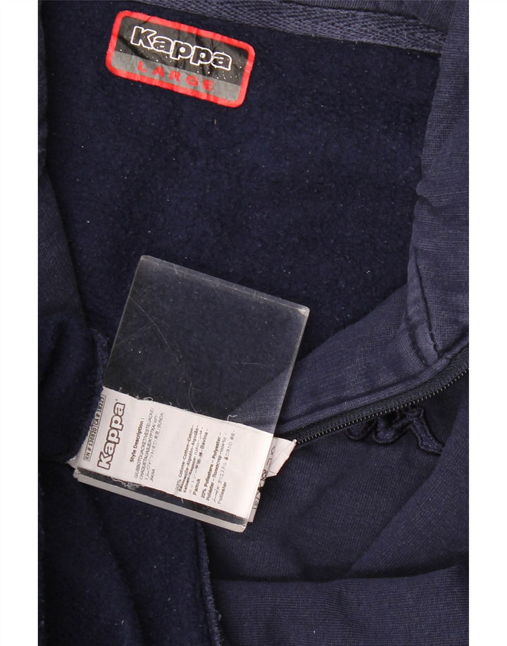KAPPA Mens Tracksuit Top Jacket Large Navy Blue Cotton