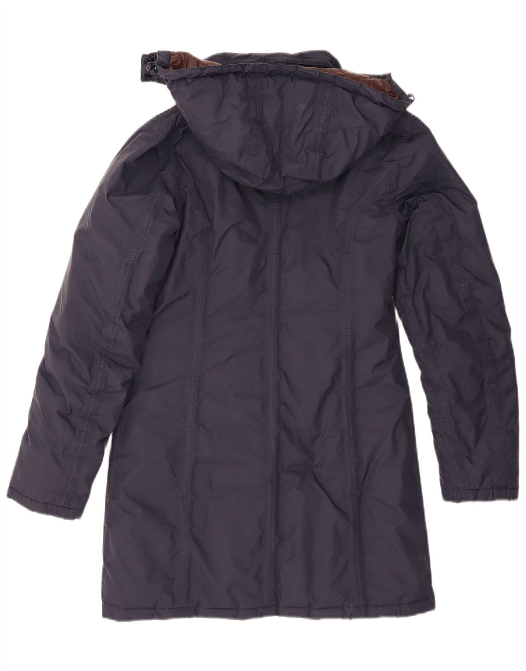 K-Way Girls Hooded Padded Coat 7-8 Years Navy Blue Polyamide
