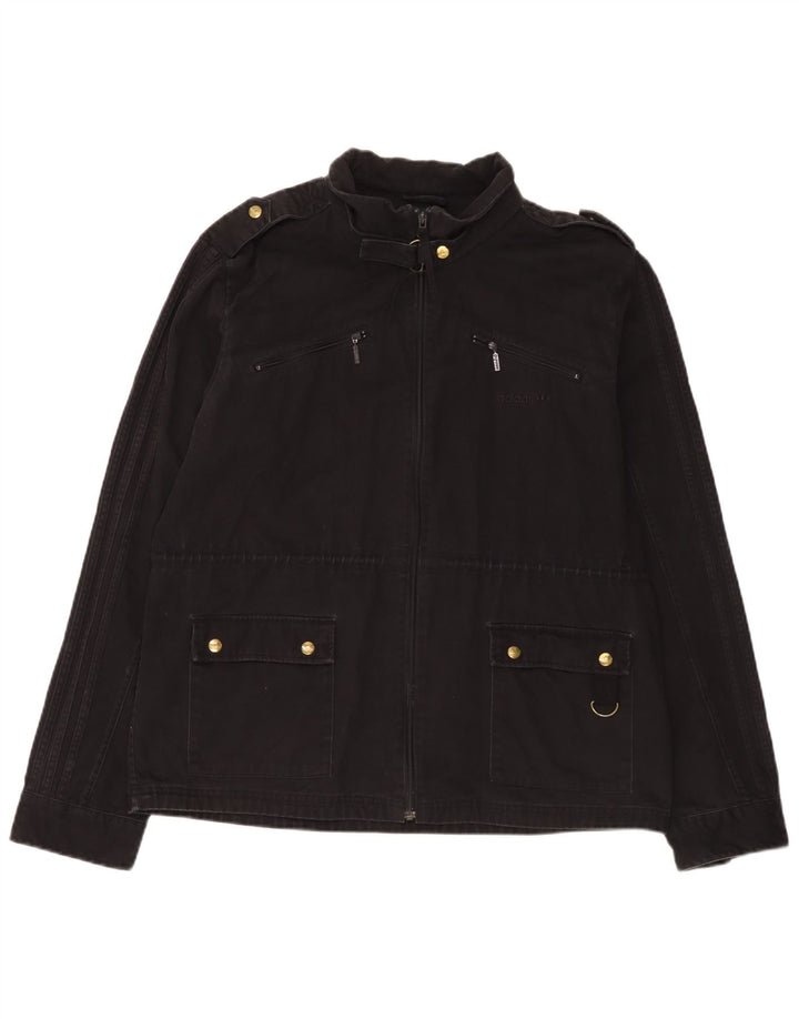 Adidas Mens Military Jacket UK 40 Large Black Cotton