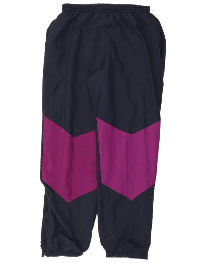 THINK PINK Mens Tracksuit Trousers Joggers Large  Navy Blue Colourblock