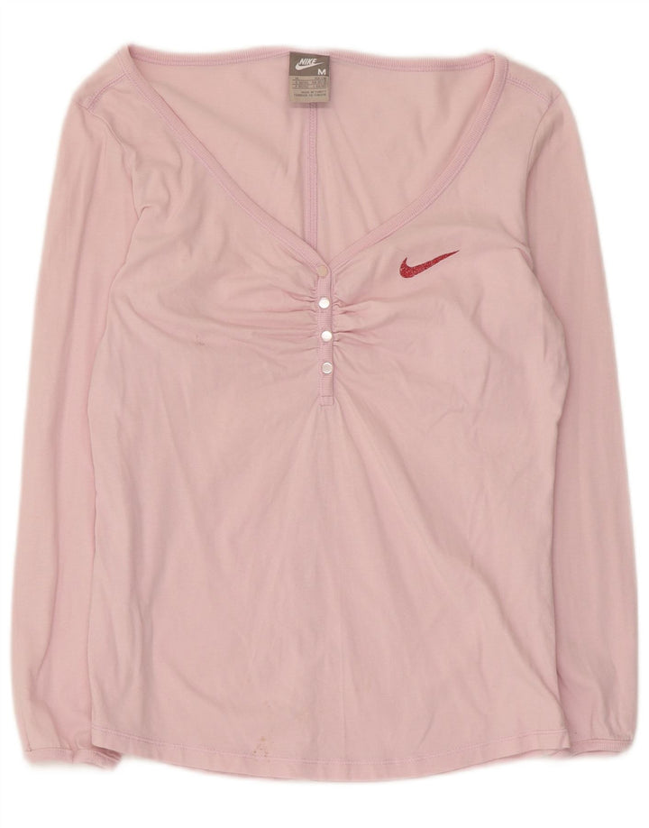 Nike Womens Top Long Sleeve UK 10/12 Medium Pink