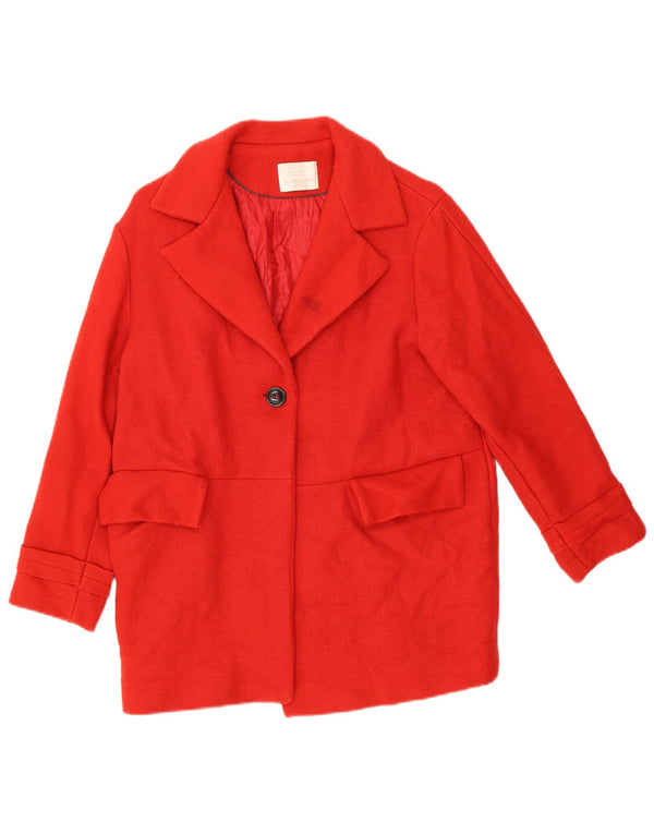 Zara Girls Overcoat 13-14 Years Red Acetate