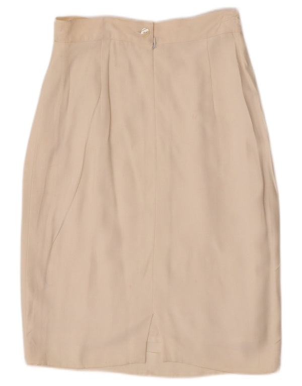 Renato Balestra Womens High Waist Pencil Skirt IT 42 Medium W27 Off White