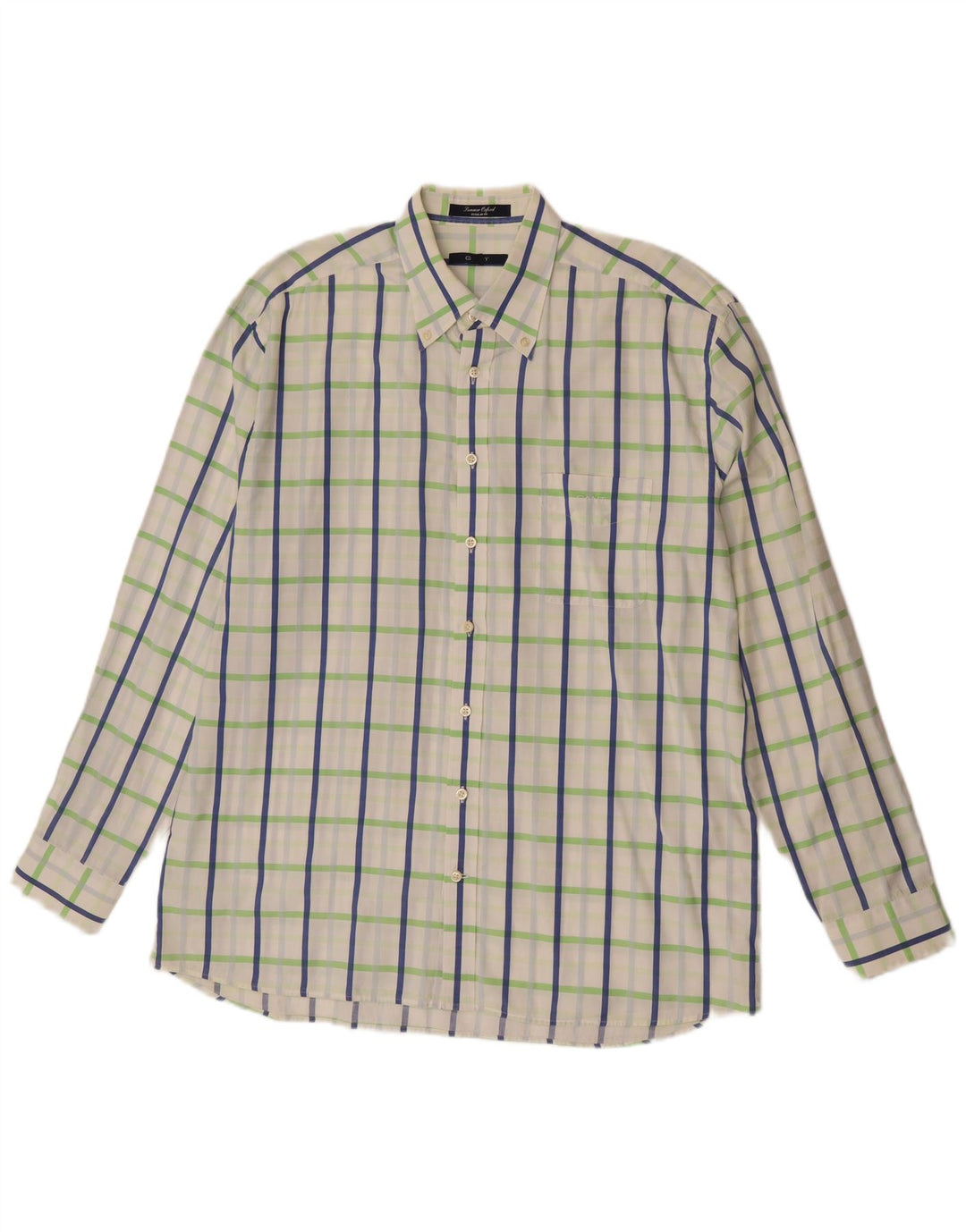 GANT Mens Regular Fit Shirt XL White Check Cotton