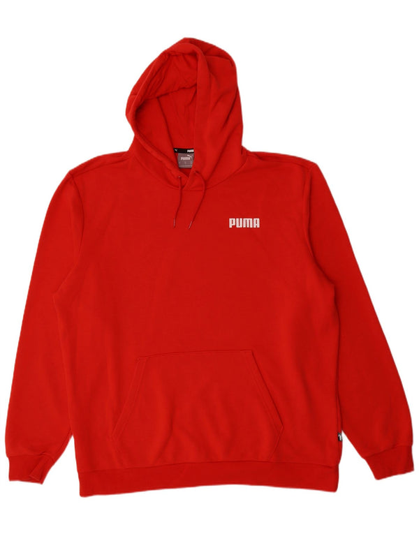 Puma Mens Hoodie Jumper XL Red Cotton