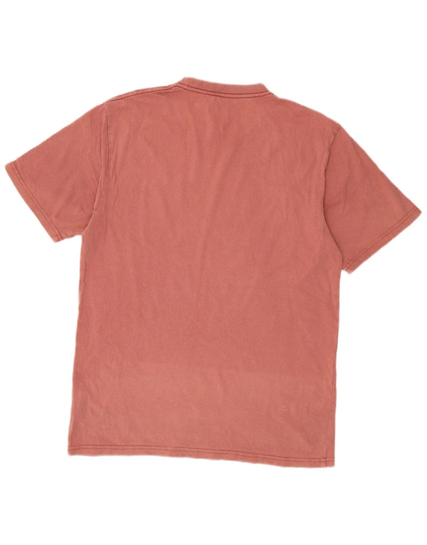 Rip Curl Mens Relaxed Fit T-Shirt Top Small Pink Cotton