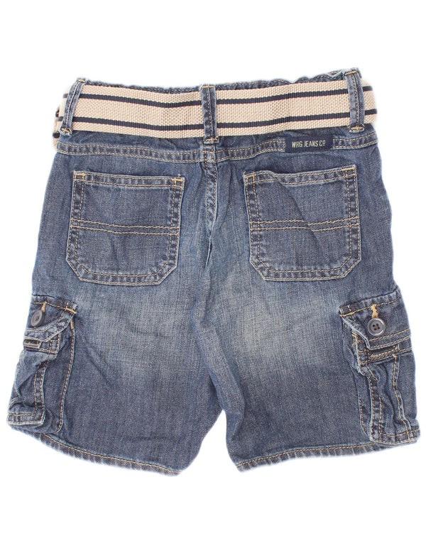 Wrangler Boys Cargo Denim Shorts 3-4 Years W22 Blue Cotton