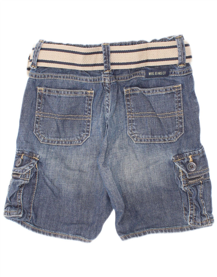 Wrangler Boys Cargo Denim Shorts 3-4 Years W22 Blue Cotton