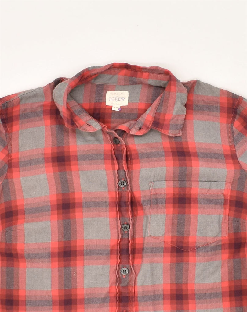 J. CREW Mens Shirt 2XS Red Check Cotton | Vintage J. Crew | Thrift | Second-Hand J. Crew | Used Clothing | Messina Hembry 