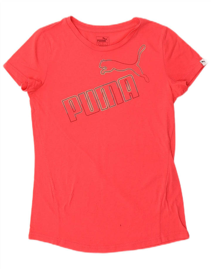 Puma Womens Graphic T-Shirt Top UK 10 Small Pink