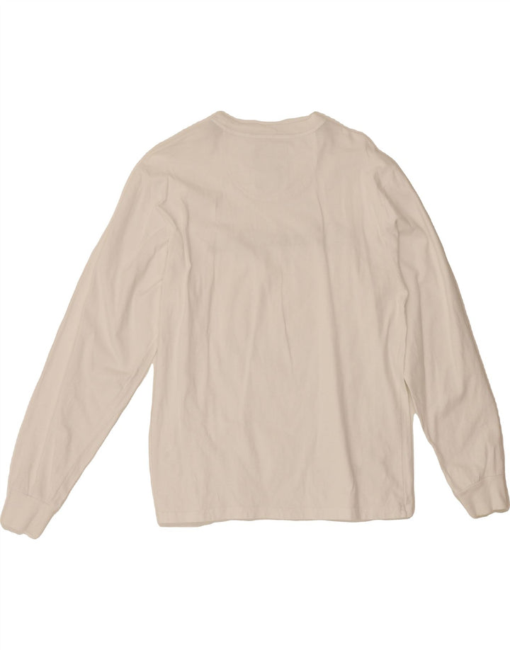 CHAMPION Mens Graphic Top Long Sleeve Medium White Cotton Vintage Champion and Second-Hand Champion from Messina Hembry 