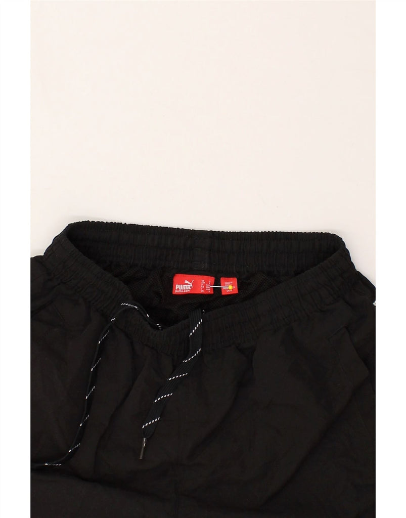 PUMA Mens Graphic Sport Shorts Small Black | Vintage Puma | Thrift | Second-Hand Puma | Used Clothing | Messina Hembry 