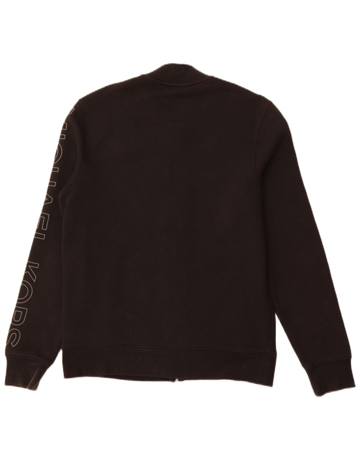 MICHAEL KORS Mens Graphic Tracksuit Top Jacket Medium Black Cotton