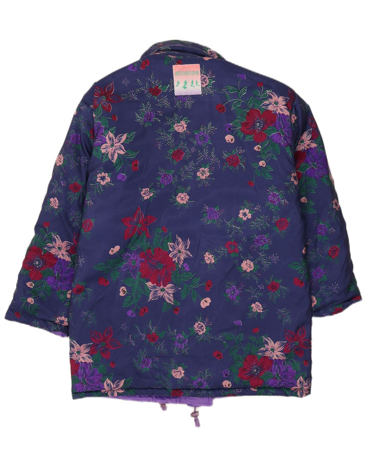 Stratos Womens Reversible Oversized Ski Jacket EU 44 XL Purple Polyester