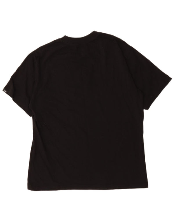 Vans Mens Loose Fit Graphic T-Shirt Top Small Black Cotton