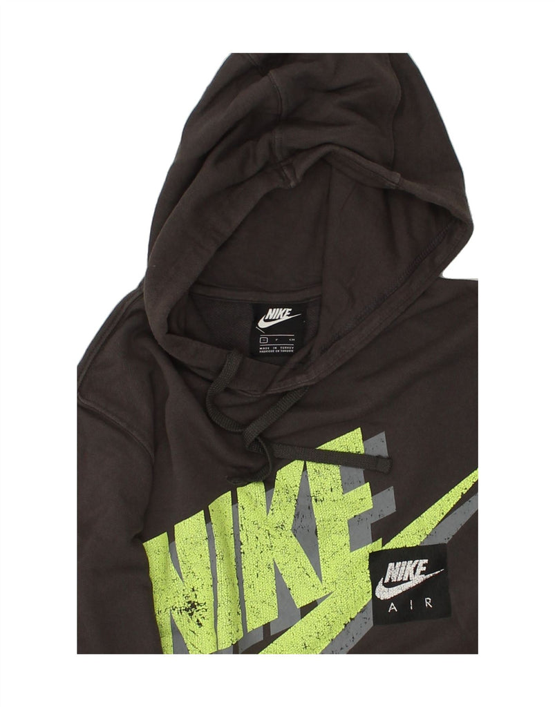 NIKE Mens Graphic Hoodie Jumper Small Brown Cotton | Vintage Nike | Thrift | Second-Hand Nike | Used Clothing | Messina Hembry 