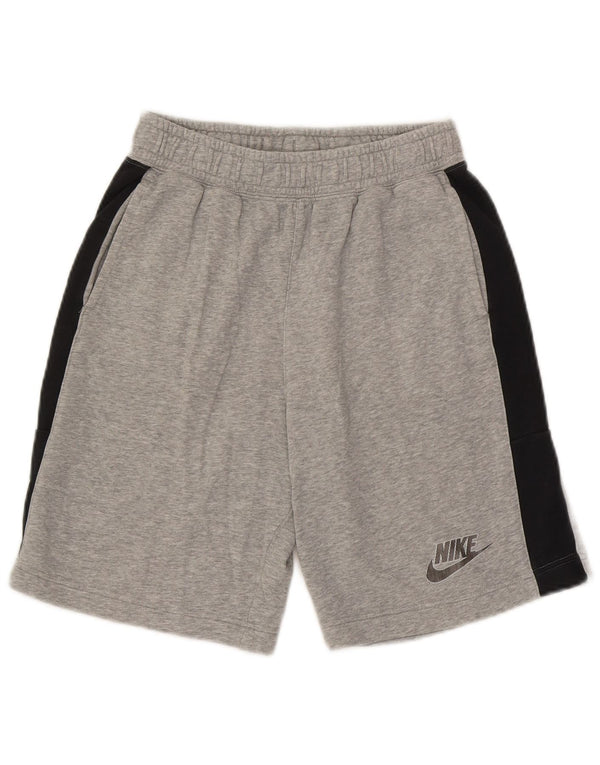 Nike Boys Sport Shorts 13-14 Years XL Grey Colourblock Cotton