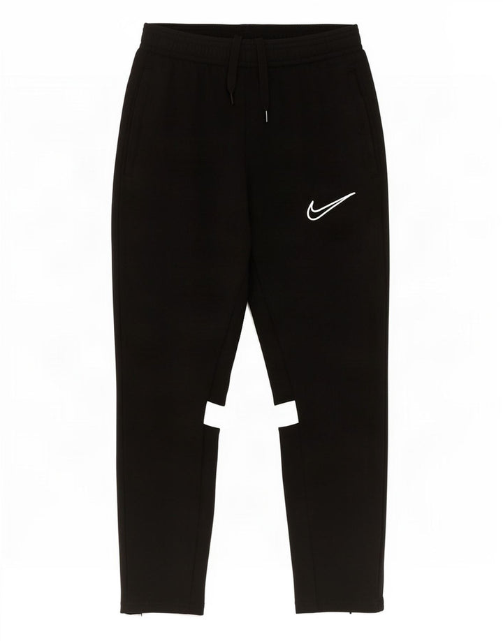 Nike Boys Tracksuit Trousers 8-9 Years Small Black Colourblock Polyester