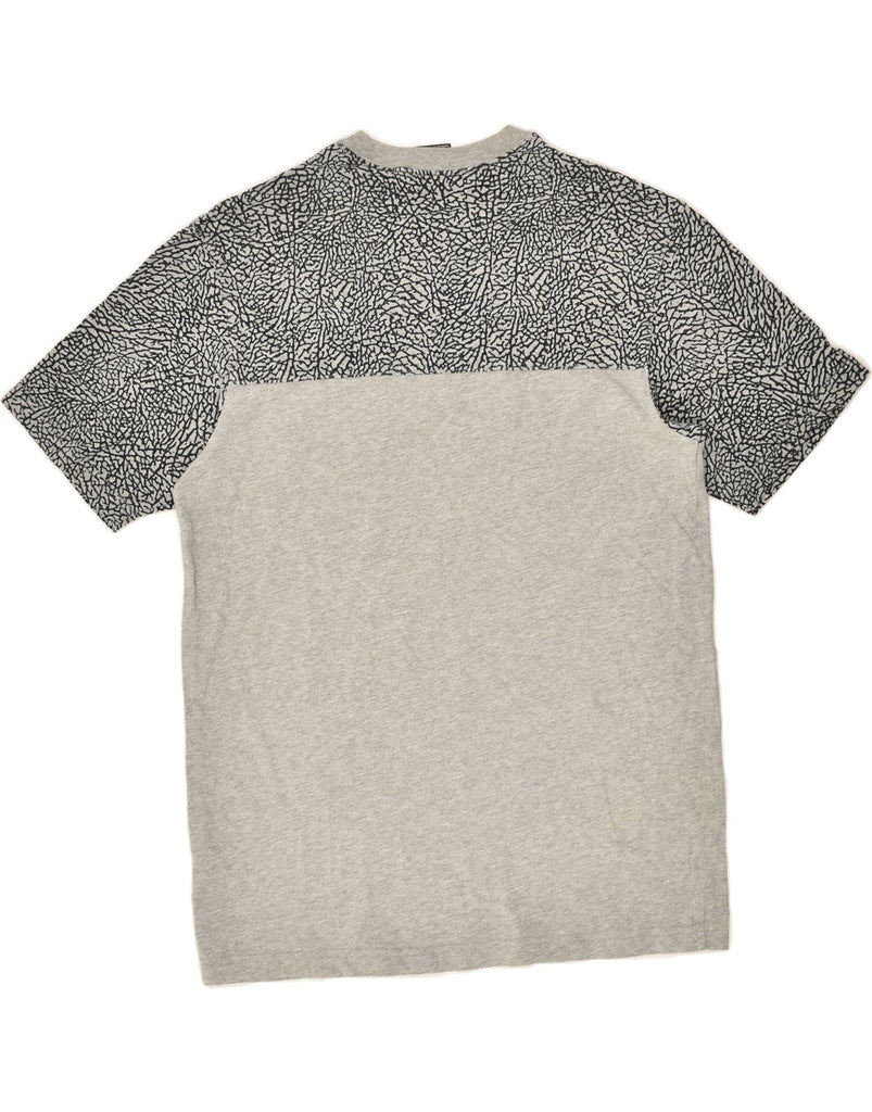 JORDAN Mens Abstract Pattern T-Shirt Top Medium Grey Cotton | Vintage Jordan | Thrift | Second-Hand Jordan | Used Clothing | Messina Hembry 