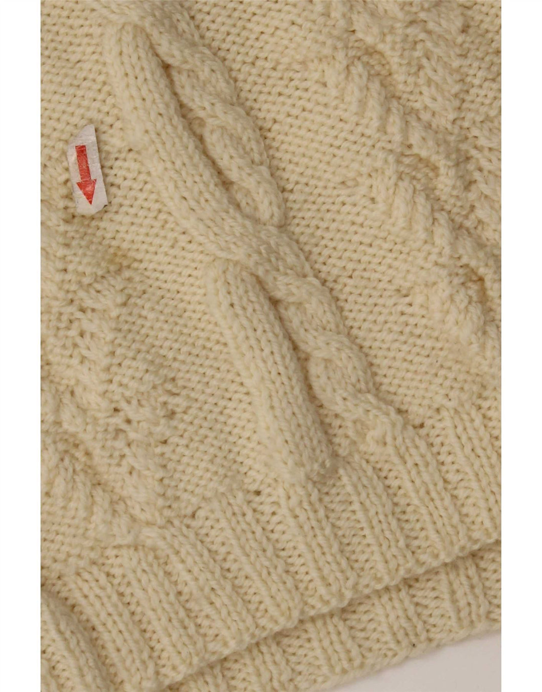 Vintage Womens Roll Neck Jumper Sweater UK 12 Medium Off White